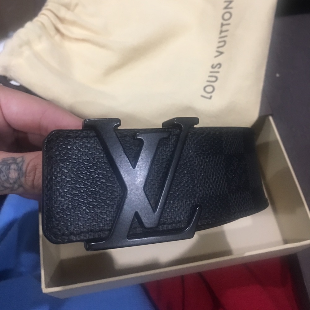 LV damier belt